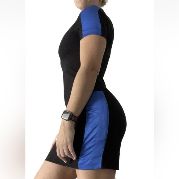 Sandro Black and Blue Bodycon Dress size 2 - Picture 4 of 10